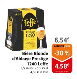Colruyt Leffe Bière Blonde d'Abbaye Prestige 1240 offre