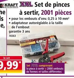Norma XXL Set de pinces à sertir, 2001 pièces offre