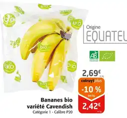 Colruyt Bananes bio variété Cavendish offre