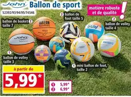 Norma JOHN Ballon de sport offre