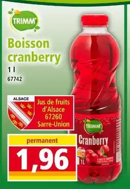 Norma Trimm Boisson cranberry offre