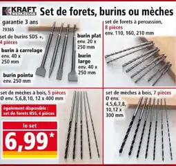 Norma KRAFT WERKZEUGE Set de forets, burins ou mèches offre