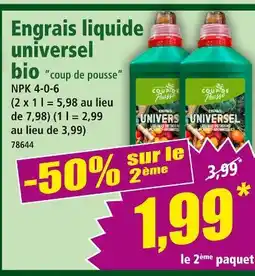 Norma Coup de pousse Engrais liquide universel bio offre