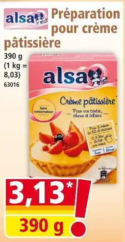 Norma ALSA Préparation pour crème pâtissière offre