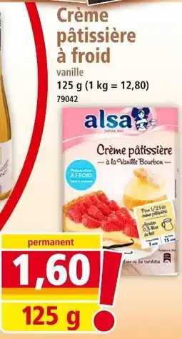 Norma alsa Crème pâtissière à froid offre