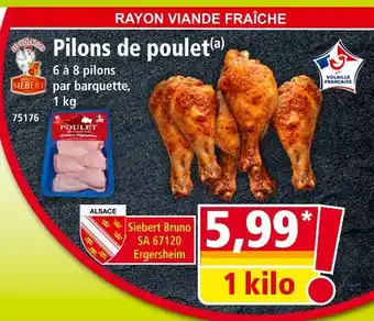 Norma Siebert Pilons de poulet offre