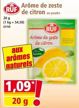 Norma RUF Arôme de zeste de citron en poudre offre