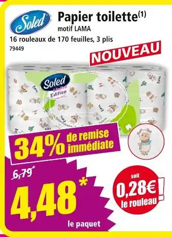 Norma SOLED Papier toilette motif lama offre