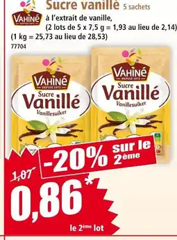 Norma Vahiné Sucre vanillé offre