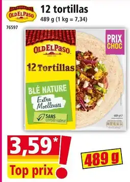 Norma Old El Paso 12 tortillas offre
