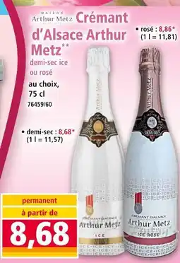 Norma Arthur Metz Crémant d'Alsace offre