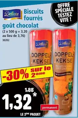 Norma Delicia Biscuits fourrés goût chocolat offre