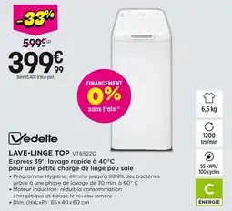 Pulsat Vedette Lave-linge top offre