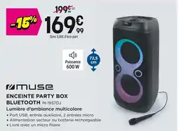 Pulsat Muse Enceinte party box Bluetooth offre