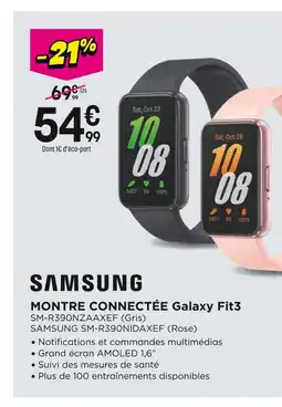 Pulsat Samsung Montre connectée Galaxy Fit3 offre