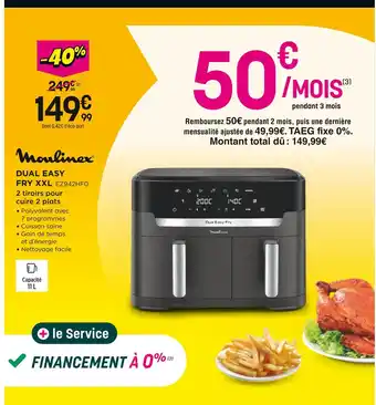 Pulsat Moulinex Dual Easy Fry XXL offre