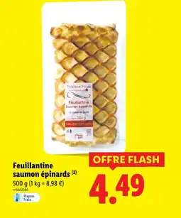 Lidl Traiteur Frais Feuillantine saumon épinards offre