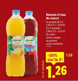 Lidl Solevita Boisson à l’eau de source offre