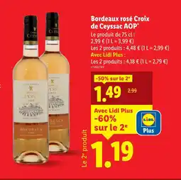 Lidl Croix de Ceyssac Bordeaux rosé AOP offre