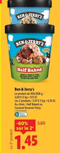 Lidl Ben & Jerry's Half Baked offre