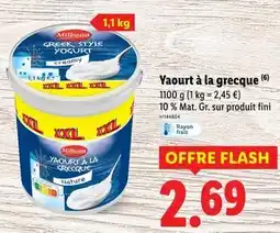 Lidl MILBONA Yaourt à la grecque nature offre