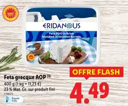 Lidl ERIDANOUS Feta grecque AOP offre