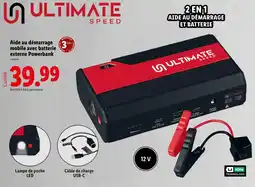 Lidl ULTIMATE SPEED Aide au démarrage mobile avec batterie externe Powerbank offre