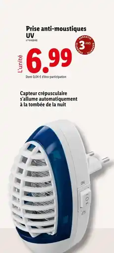 Lidl Livarno home Prise anti-moustiques UV offre