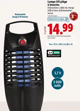 Lidl Livarno home Lampe UV piège à insectes offre