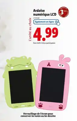 Lidl Ardoise numérique lcd offre