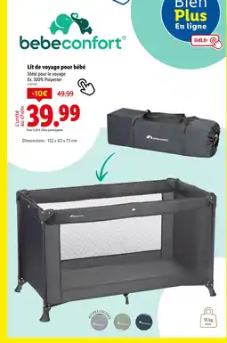 Lidl BÉBÉCONFROT Lit de voyage pour bébé offre