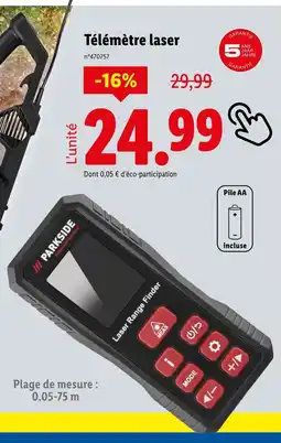 Lidl Parkside Télémètre laser offre