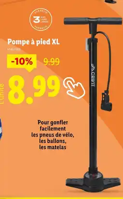 Lidl Crivit Pompe à pied xl offre