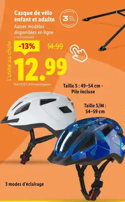 Lidl CRIVIT Casque de vélo enfant et adulte offre