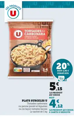 Super U U PLATS SURGELES offre