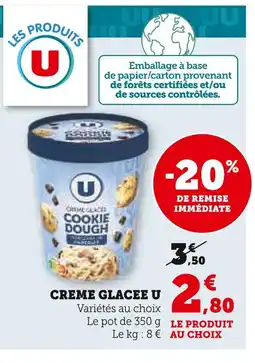 Super U U Creme glacee offre