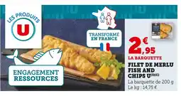 Super U U Filet de merlu fish and chips u offre