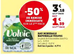 Super U Volvic Eau Minerale Naturelle Volvic offre