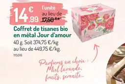 Botanic Provence d'Antan Coffret de tisanes bio en métal Jour d'amour offre