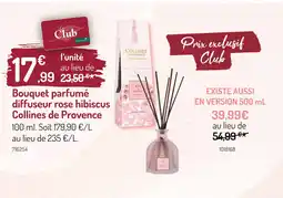 Botanic Collines de Provence Bouquet parfumé diffuseur rose hibiscus offre