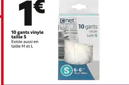 Maxi Bazar Cnet 10 gants vinyle taille S offre