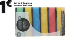 Maxi Bazar Lot de 6 éponges mousse à récurer offre