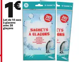 Maxi Bazar Lot de 14 sacs à glaçons avec 28 glaçons offre