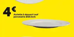 Maxi Bazar Assiette à dessert Leaf porcelaine offre