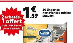 SUAVETT 30 lingettes nettoyantes cuisine suavett