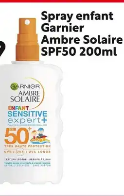 Maxi Bazar Garnier Spray enfant Ambre Solaire SPF50 offre