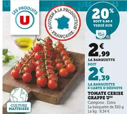 U Express U Tomate cerise grappe offre