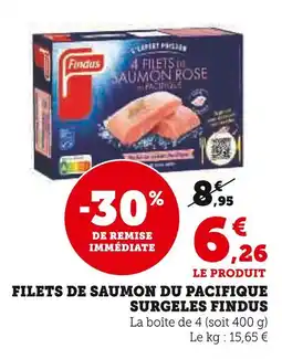 U Express Findus Filets de saumon du Pacifique surgelés offre