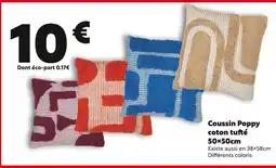 Maxi Bazar Coussin Poppy coton tufté offre