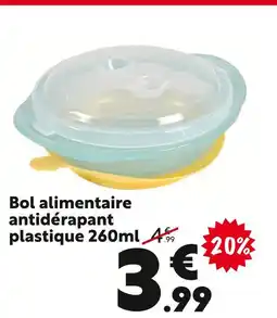 Maxi Bazar Bol alimentaire antidérapant plastique offre